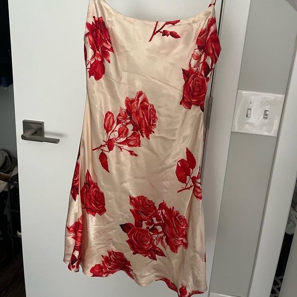 Meshki Rose Satin Dress - Picture 2 of 4